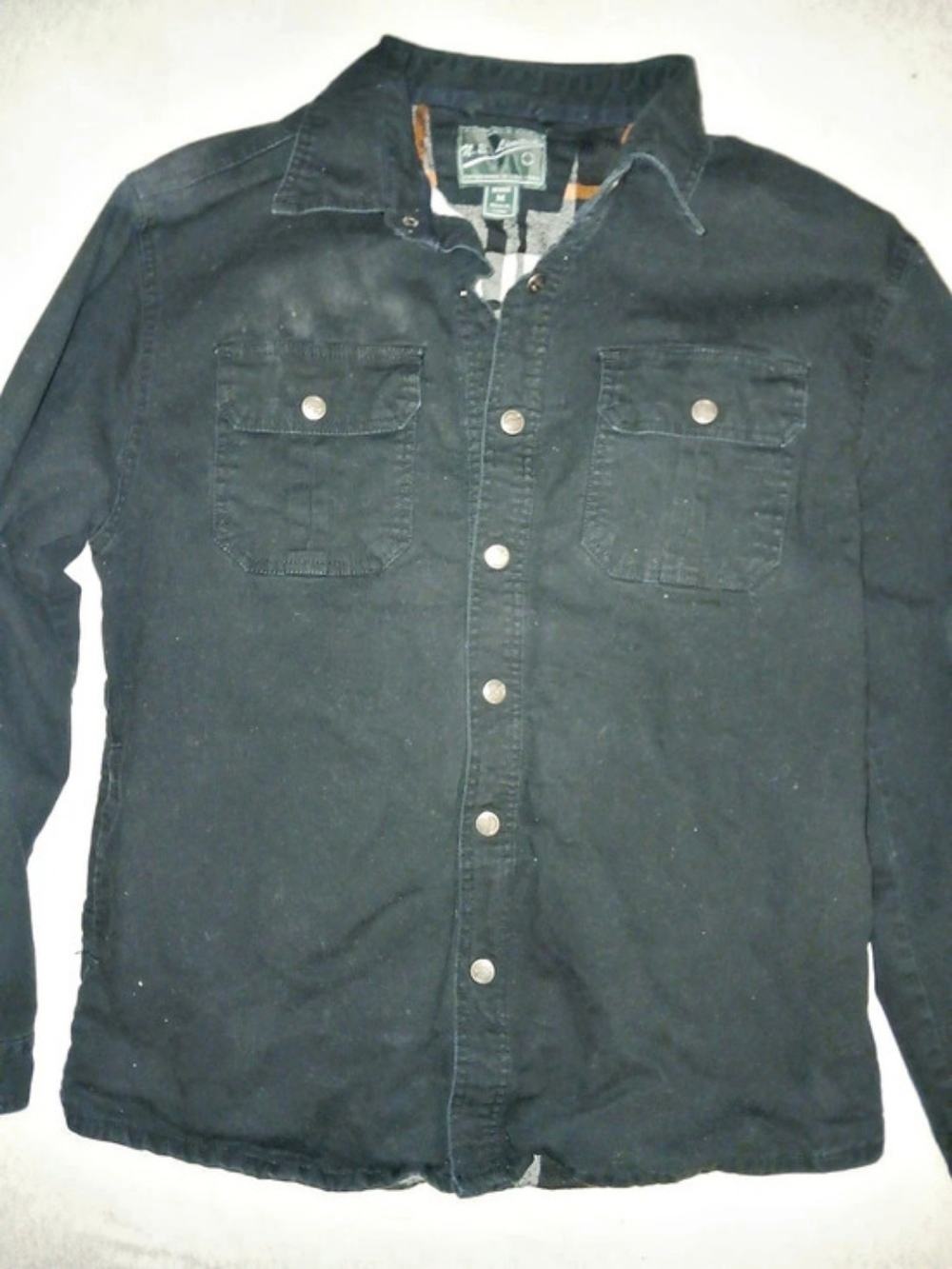 Me Unlimited Men's Black Snap-Front Shirt Size Medium
